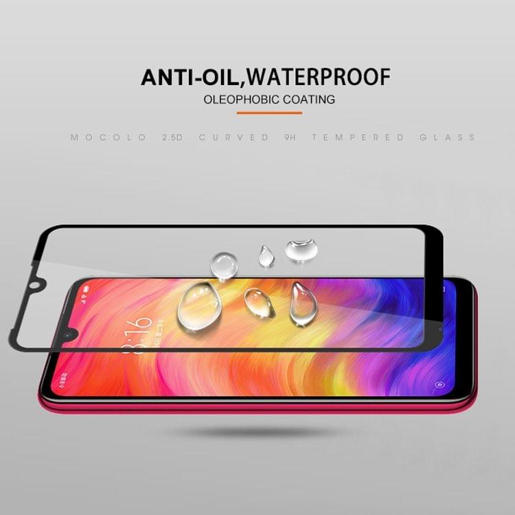 Buy mocolo 0.33mm 9H 2.5D Silk Print Tempered Glass Film for Xiaomi Redmi Note 7 (Black)