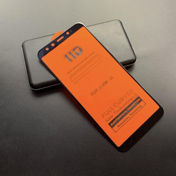 Buy mietubl Scratchproof 11D HD Full Glue Full Curved Screen Tempered Glass Film for Xiaomi Mi 6X / A2(Black)