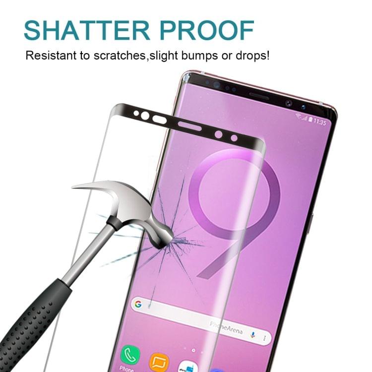 Buy 0.26mm 9H Surface Hardness 3D Curved Edge Full Screen Tempered Glass Film for Galaxy Note 9