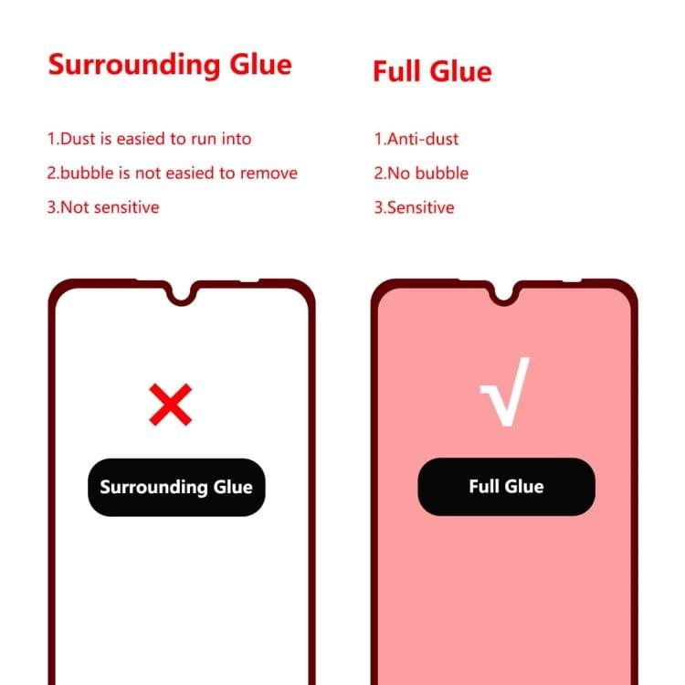 Buy ENKAY Hat-prince Full Glue 0.26mm 9H 2.5D Tempered Glass Film for Xiaomi Redmi Note 7 (Black)