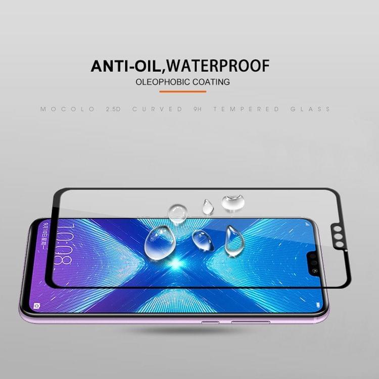 Buy mocolo 0.33mm 9H 2.5D Silk Print Tempered Glass Film for Huawei Honor 8X (Black)