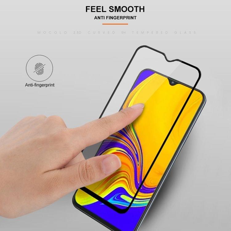 Buy mocolo 0.33mm 9H 2.5D Full Glue Silk Print Tempered Glass Film for Galaxy A30 / A50 / M30, Support Fingerprint Unlock(Black)