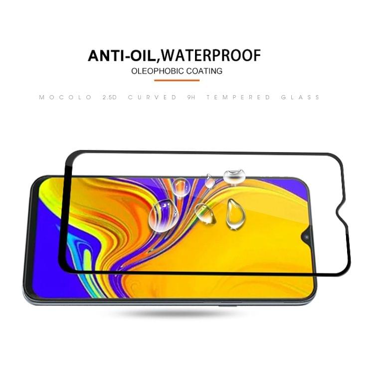 Buy mocolo 0.33mm 9H 2.5D Full Glue Silk Print Tempered Glass Film for Galaxy A30 / A50 / M30, Support Fingerprint Unlock(Black)