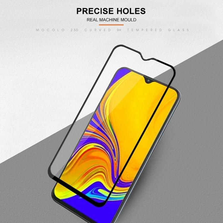 Buy mocolo 0.33mm 9H 2.5D Full Glue Silk Print Tempered Glass Film for Galaxy A30 / A50 / M30, Support Fingerprint Unlock(Black)