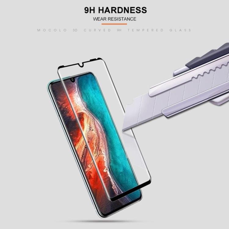 Buy mocolo 0.33mm 9H 3D Full Glue Curved Full Screen Tempered Glass Film for Huawei P30 Pro (Black)