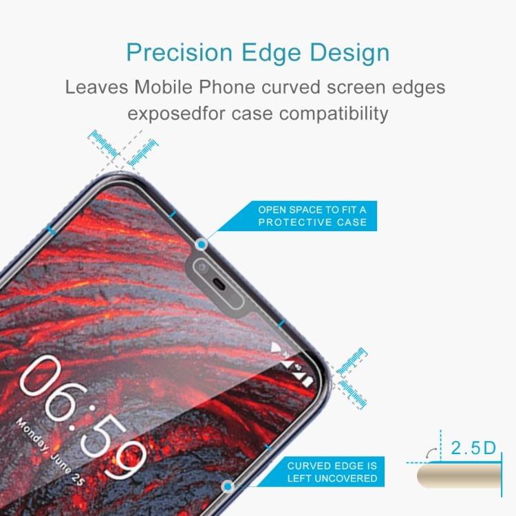 Buy 0.26mm 9H 2.5D Explosion-proof Tempered Glass Film for Nokia 6.1 Plus
