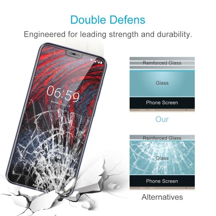 Buy 0.26mm 9H 2.5D Explosion-proof Tempered Glass Film for Nokia 6.1 Plus