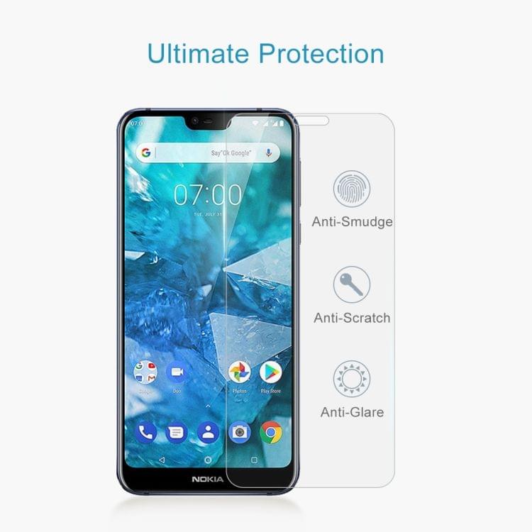 Buy 0.26mm 9H 2.5D Transparent Tempered Glass Film for Nokia 7.1