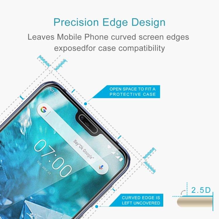 Buy 0.26mm 9H 2.5D Transparent Tempered Glass Film for Nokia 7.1