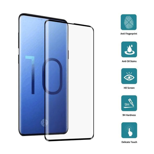 Buy 0.3mm 9H Surface Hardness 3D Curved Edge Tempered Glass Screen Protector for Galaxy S10+, Fingerprint Unlock Is Not Supported