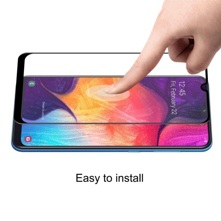 Buy ENKAY Hat-Prince 0.26mm 9H 6D Curved Full Screen Tempered Glass Film for Galaxy A30 / A50 (Black)
