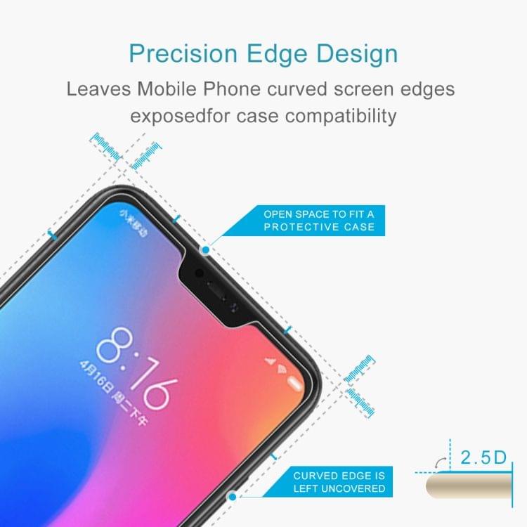 Buy 0.26mm 9H Surface Hardness 2.5D Curved Edge Tempered Glass Film for Xiaomi Redmi Note 6 Pro / Note 6