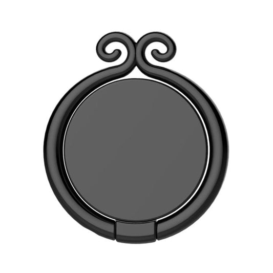 lenuo DL-27 360 Degrees Rotation Metal the Incantation of the Golden Hoop Shape Phone Ring Holder(Black)