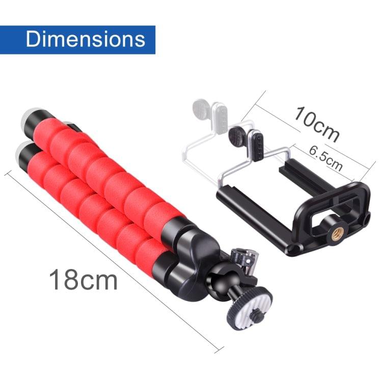 Mobile Phone Mini Self-timer Tripod Sponge Tripod(Black)