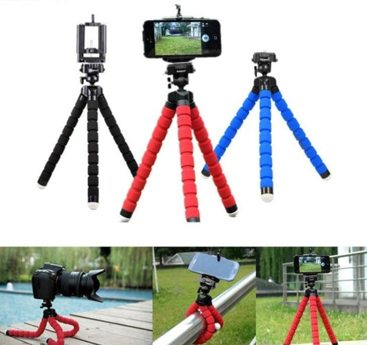 Mobile Phone Mini Self-timer Tripod Sponge Tripod(Black)