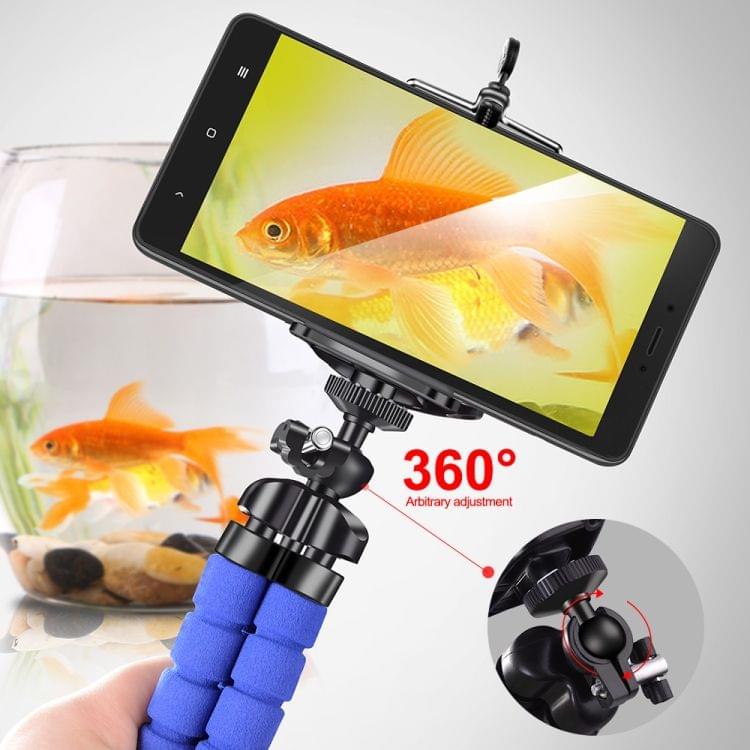 Mobile Phone Mini Self-timer Tripod Sponge Tripod(Black)