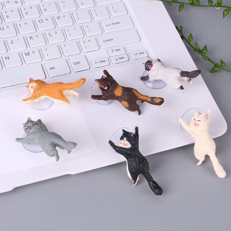 60 PCS Sucker Design Cute Cat Smartphone Holder(White 02)
