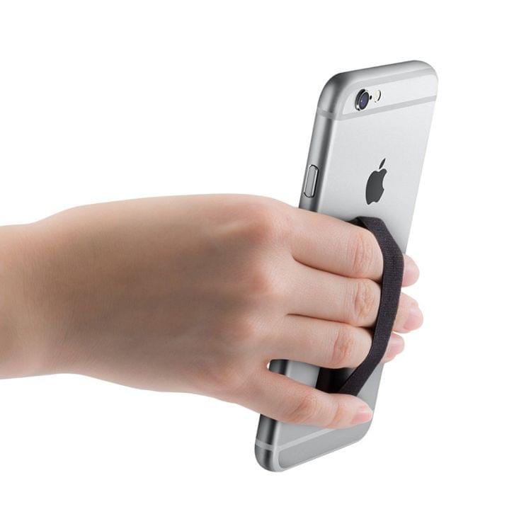 Finger Grip Phone Holder for iPhone, Galaxy, Sony, Lenovo, HTC, Huawei, and other Smartphones(Black)