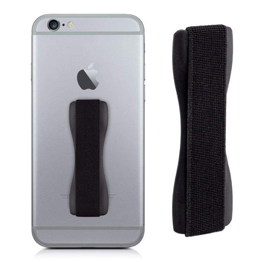 Finger Grip Phone Holder for iPhone, Galaxy, Sony, Lenovo, HTC, Huawei, and other Smartphones(Black)