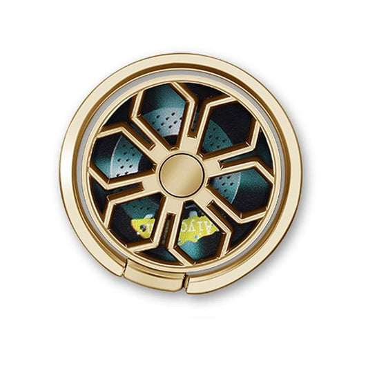 Metal Ring Wheel Profile Phone Bracket Holder (Gold)