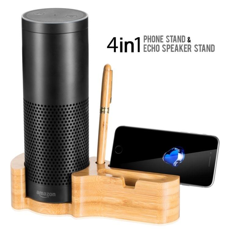 Multi-function Wooden Desk Stand Holder