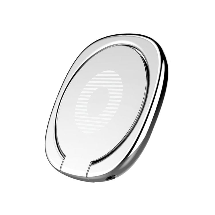 2Pcs Baseus Universal 360 Degrees Rotatable Privity Metal Ring Holder Bracket for iPhone, Samsung, HTC, LG, Huawei, Xiaomi, vivo, OPPO, Meizu Mobile Phones or Tablets, Built in Iron Sheet, Support Magnets(Silver)