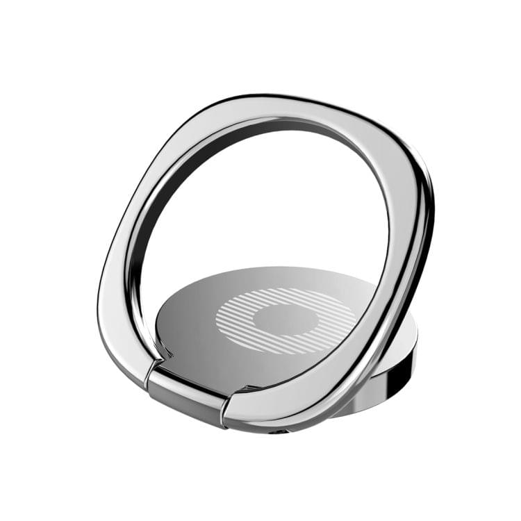2Pcs Baseus Universal 360 Degrees Rotatable Privity Metal Ring Holder Bracket for iPhone, Samsung, HTC, LG, Huawei, Xiaomi, vivo, OPPO, Meizu Mobile Phones or Tablets, Built in Iron Sheet, Support Magnets(Silver)