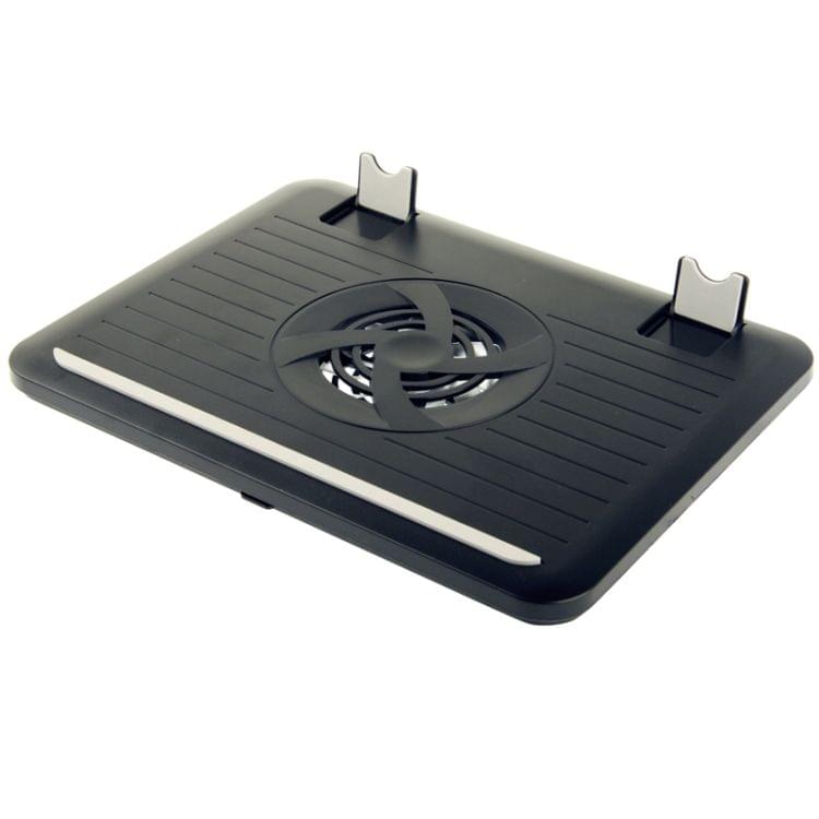 2 in 1 (Powerful USB Cooler Pad + Adjustable Holder) for iPad, 7 inch Laptop(Black)