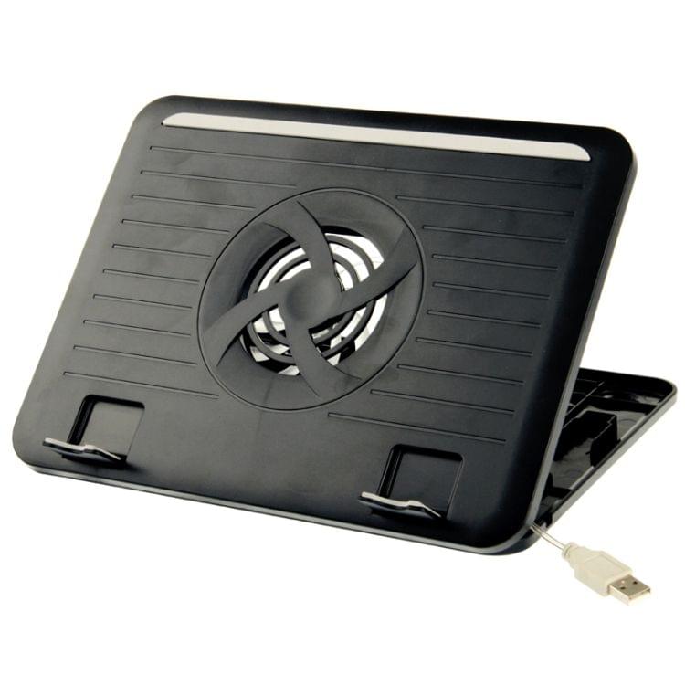 2 in 1 (Powerful USB Cooler Pad + Adjustable Holder) for iPad, 7 inch Laptop(Black)