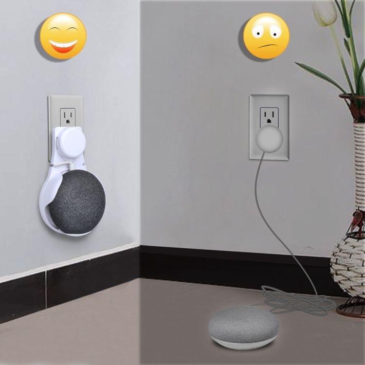 Google Home Mini Wall Mount Hold Smart Speaker Wall Mounted Wall Bracket for Household Wall Hanging(White)