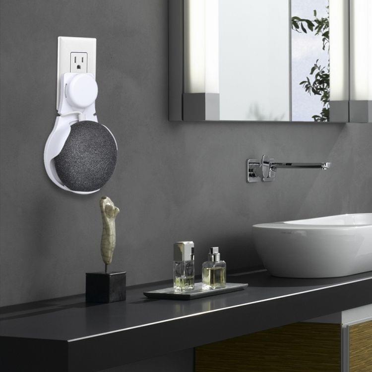 Google Home Mini Wall Mount Hold Smart Speaker Wall Mounted Wall Bracket for Household Wall Hanging(White)