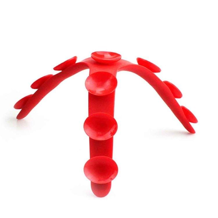 Simulation Octopus Shape Silicone Slacker Desk Phones Stand Holder (Red)