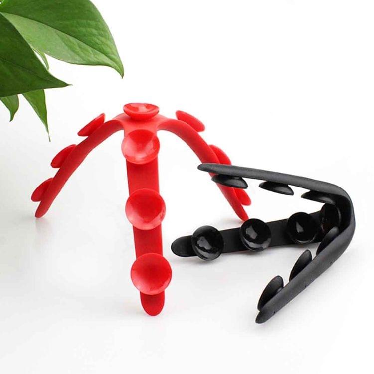 Simulation Octopus Shape Silicone Slacker Desk Phones Stand Holder (Red)