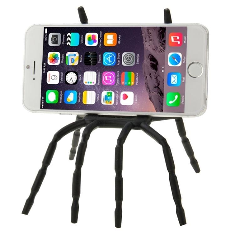 Flexible Universal Spider Car Grip Mobile Phone Holder for iPhone, Galaxy, Huawei, Xiaomi, LG, HTC and Other Smart Phones(Black)