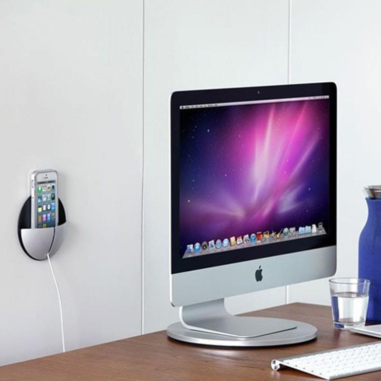 JM Mobile Phone Charging Stand Bracket Wall-mounted Creative Mobile Phone Charger Universal Lazy Artifact Mobile Phone Base(Black)