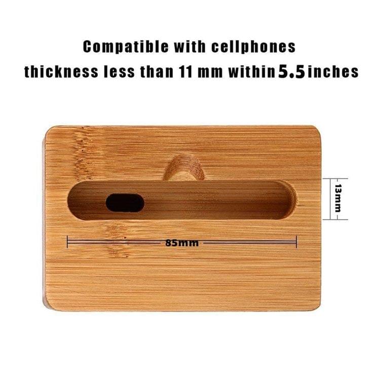 Universal Bamboo Phone Desktop Stand Holder