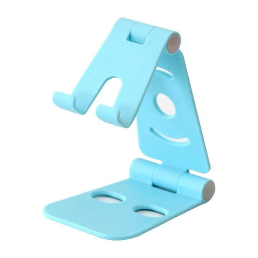 Universal Foldable Mobile Phone Tablet Desktop Plastic Bracket Lazy Holder (Blue)