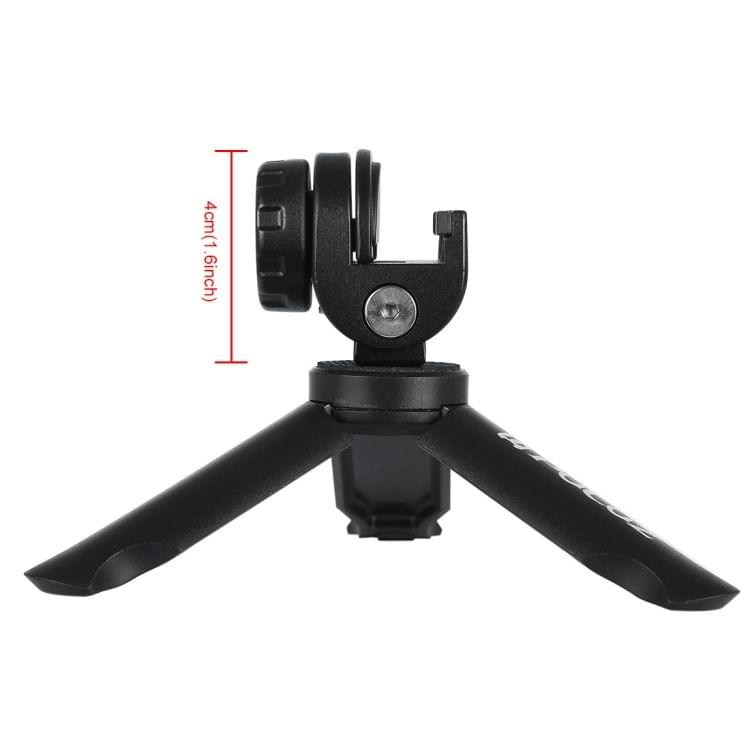 PULUZ  Folding Plastic Tripod + Phone Mount Metal Clamp for GoPro HERO Action Cameras and Cell Phones