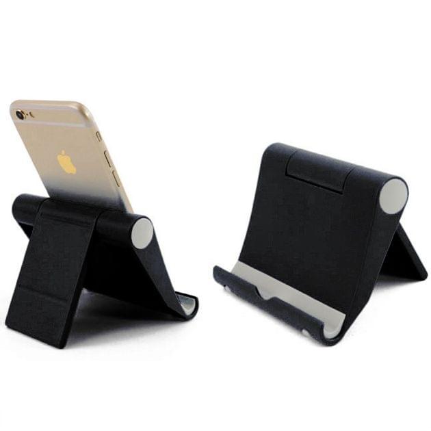 Universal Foldable Multi-function Rotating Tablet PC Mobile Phone Desktop Bracket Lazy Man Holder(Black)