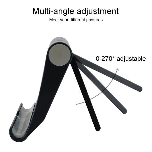 Universal Foldable Multi-function Rotating Tablet PC Mobile Phone Desktop Bracket Lazy Man Holder(Black)