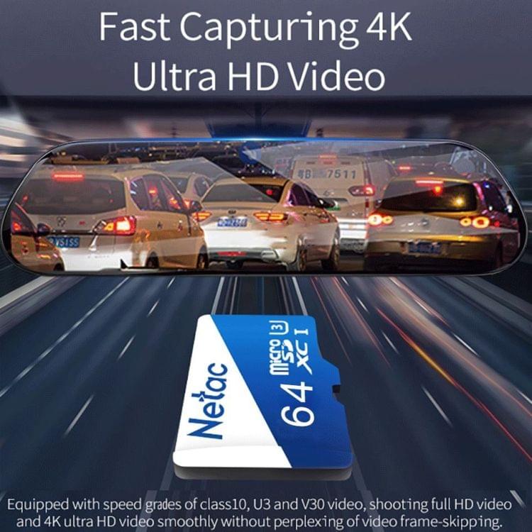 Netac P500 64GB U3 High Speed Ultra HD Video Memory Card TF Card