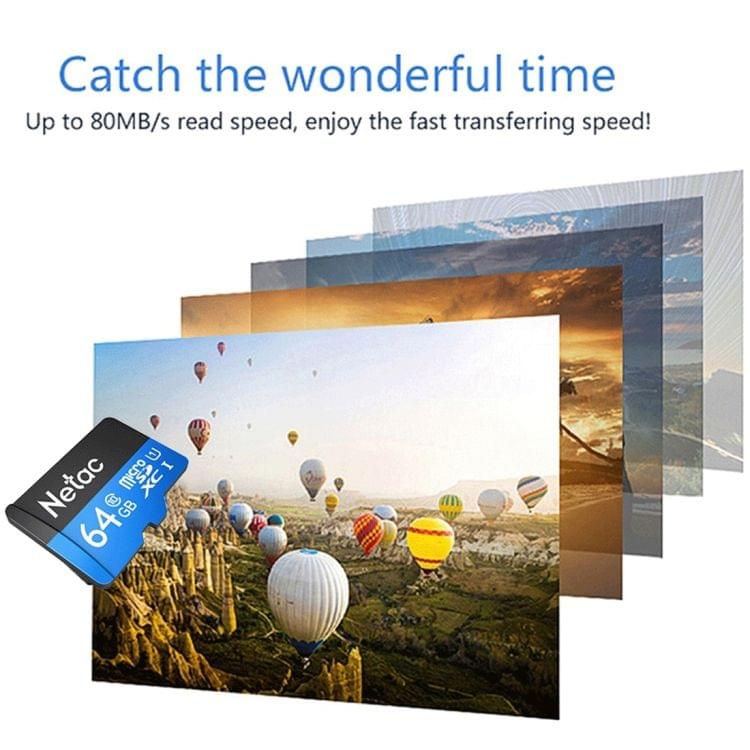 Netac P500 64GB Class10 Micro SD(TF) Memory Card
