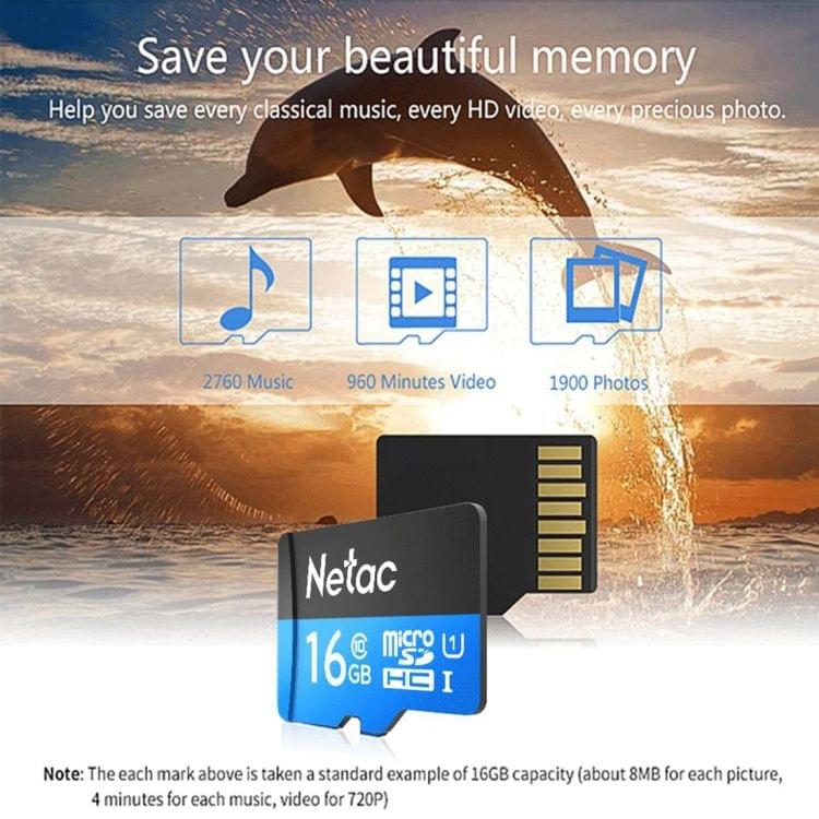 Netac P500 16GB Class10 Micro SD(TF) Memory Card