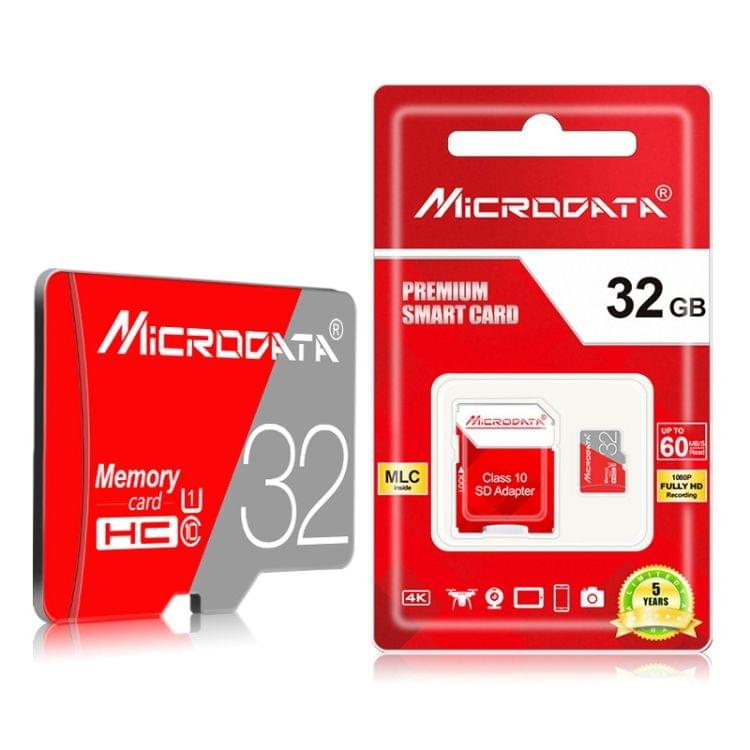 MICRODATA 32GB Class10 Red and Grey TF(Micro SD) Memory Card