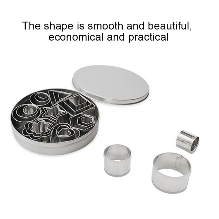 24 PCS / Set Stainless Steel DIY Cookie Biscuits Molds Geometry Baking Tools (Octagon)