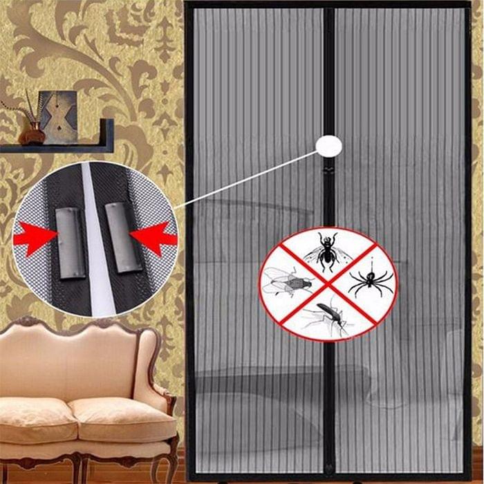 Magic Mesh Magnetic Mosquito-proof Screen Door Curtain, Size:210x100cm(Black)