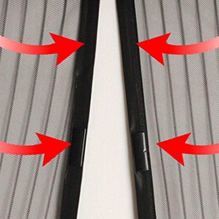 Magic Mesh Magnetic Mosquito-proof Screen Door Curtain, Size:210x100cm(Black)