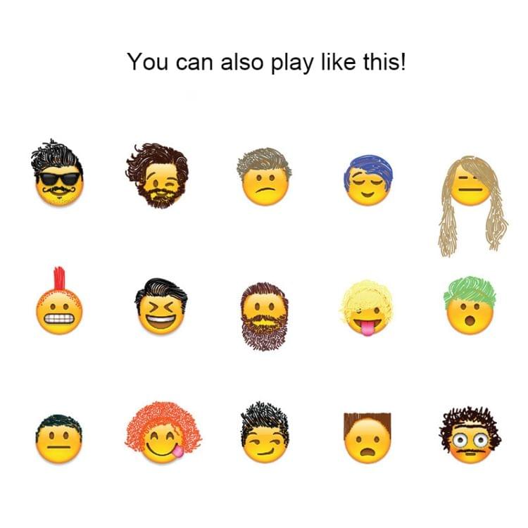 12 PCS Emoji Facial Stickers Creative Diary Decorative Sticker