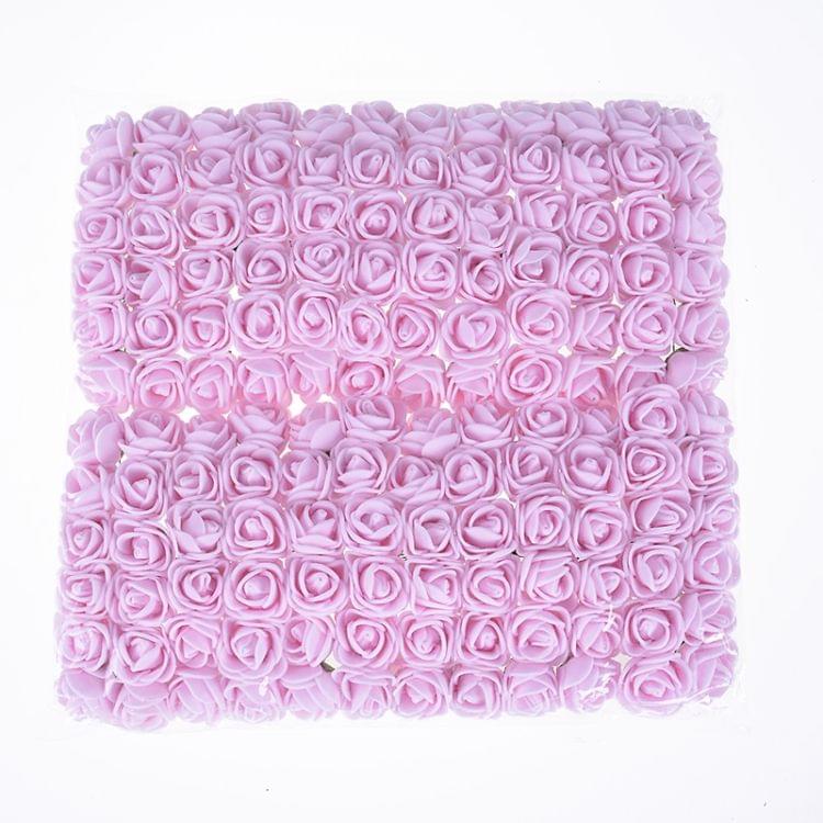 DIY Mini Foam Rose Artificial Flower Bouquet Multicolor Rose Wedding Flower Decoration Scrapbooking Fake Rose Flower(Green)