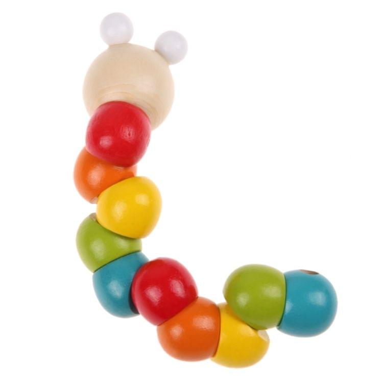 Wooden Insects Toy DIY Educational  Toy Colored Insects Baby Kid Education Toy